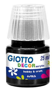Tinta Acrílica Giotto 5381-24 Decor 25ml Preto