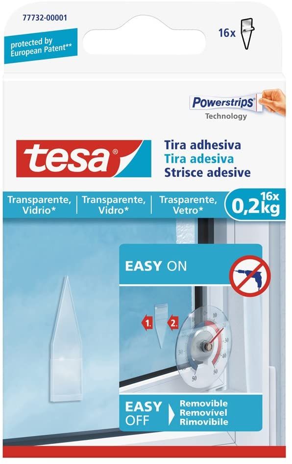Ganci Adesivi Tesa Powerstrips - Supporto Fino A 1 Kg Senza Forare, Trasparenti E Rimovibili - Foto 3