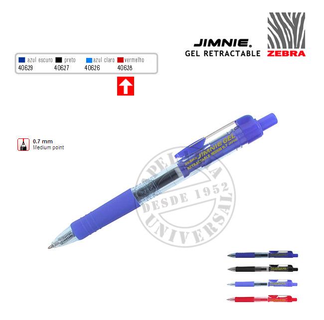 Marcador Zebra Jimnie Gel Retráctil 15949 Vermelho