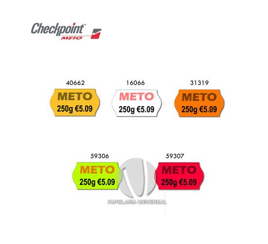 Etiqueta Meto 22x12mm AD2 Amarelo Fluor