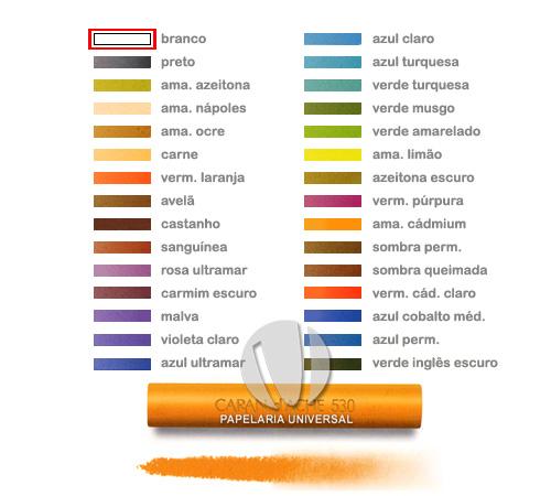 Lápis Pastel Caran d Ache Soft 7200.001 Branco