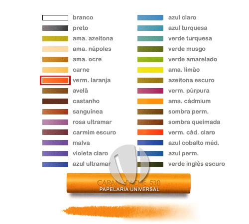 Lápis Pastel Caran d Ache Soft 7200.050 Vermelho Alaranjado