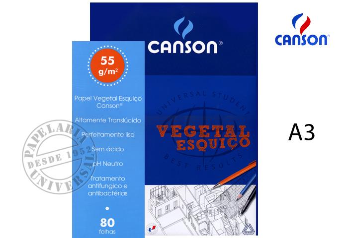 Bloco Papel Vegetal Esquisso Canson A3 000-5630 50/55g 80F