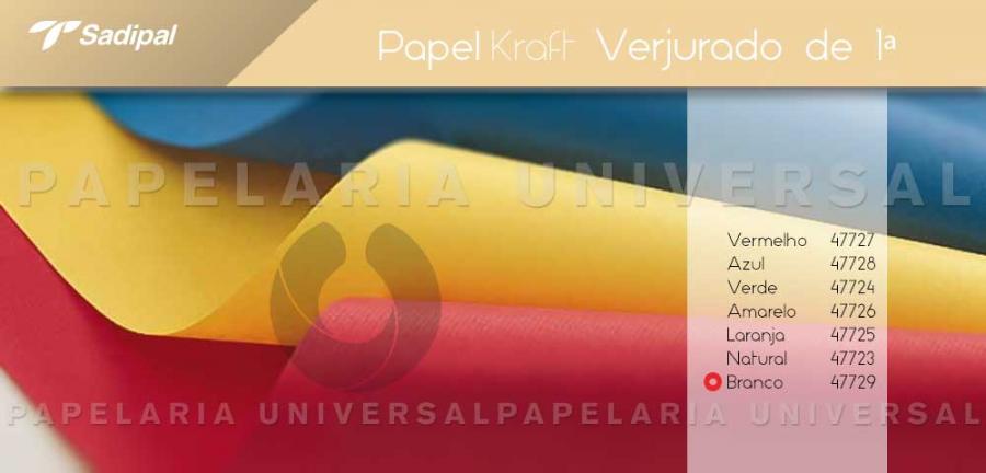 Papel Kraft Sadipal 10630 1x3m 65g Branco