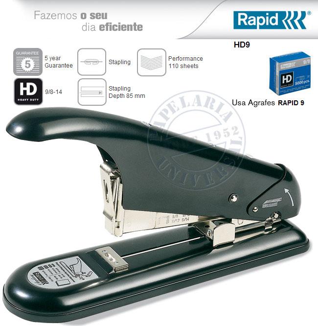 Agrafador Rapid HD  9 Heavyduty Preto