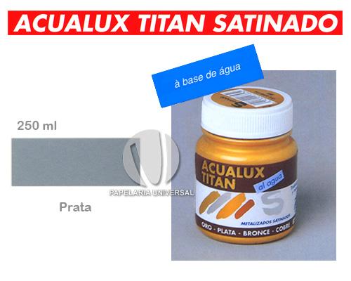 Tinta Titan Acualux Metalizado 250ml 861 Prata