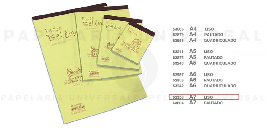 Bloco Apontamentos Universal A7 Liso