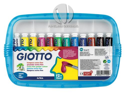 Guache Giotto 3041-00 Cx.12 Tubos Sortidos 12ml