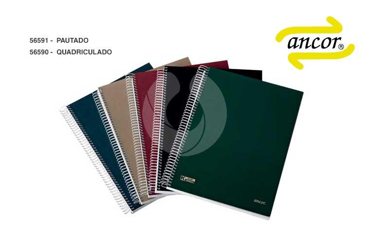Caderno Espiral A4 Ancor Kraft Colours Capa Dura 120F Paut