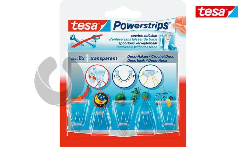 Fixativo Tesa Power-Strips 58900 Deco Ganchos Cx.5 200g