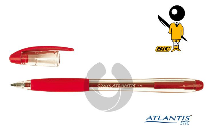 Esferográfica Bic Atlantis Stic Vermelho