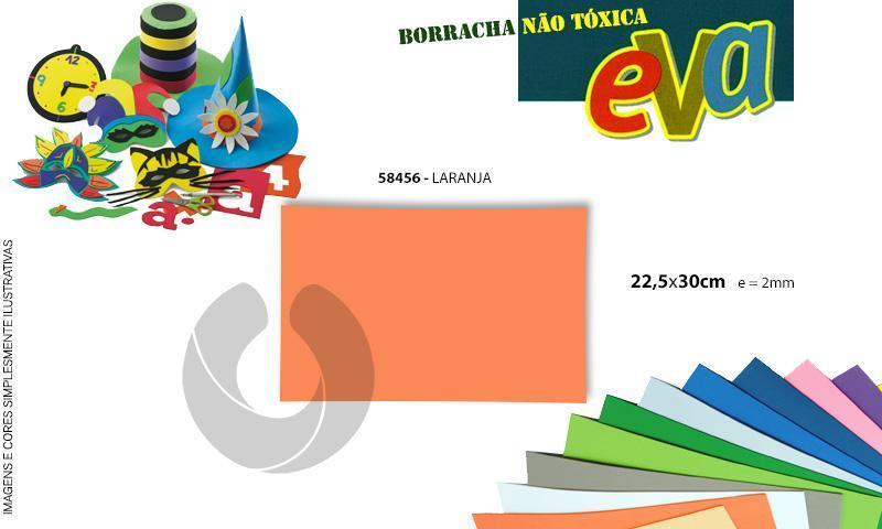 Borracha Eva A4 (22,5x30cm) 2mm (23) Laranja