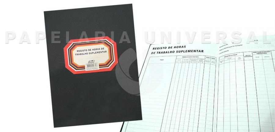 Livro Registo Trabalho Suplementar 50 Folhas