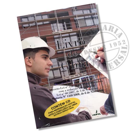 Livro Registo Obra (Jufil) Manual 40 Folhas