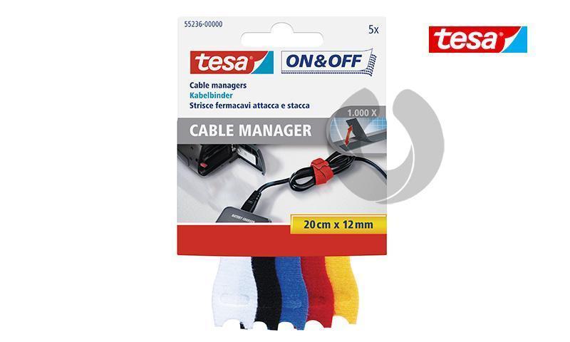 Tiras Ajustáveis Tesa Velcro 55236-00-00 12mmx20cm x5 Cores