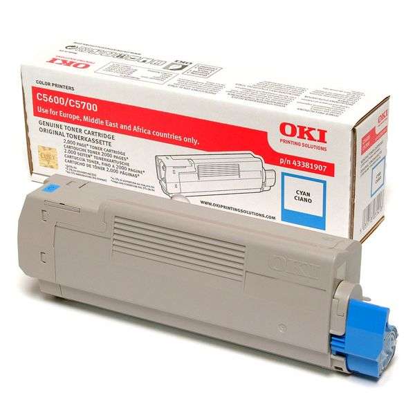 Toner Oki (43381907) C5600;C5700 Azul