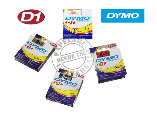 Fita Dymo D1 16959 12mmx5,5m (S0718060) Polyester Preto/Bran