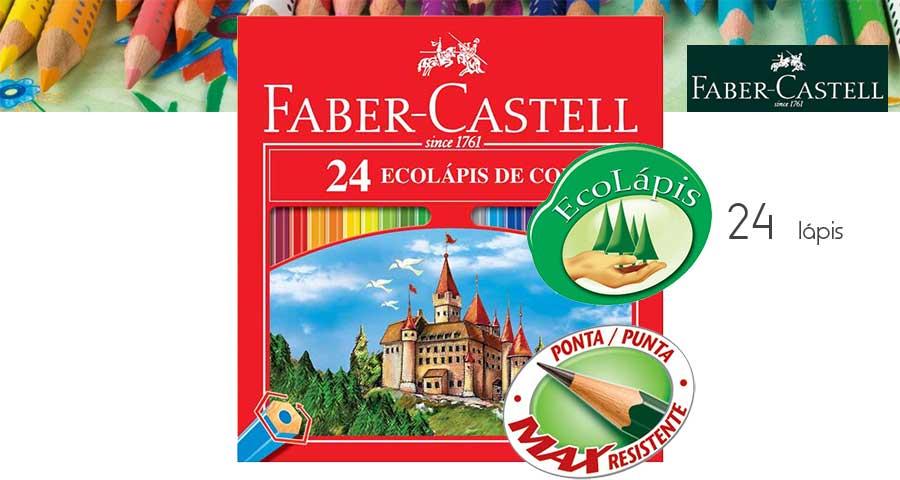 Lápis Cor Faber-Castell EcoLápis 120124 Cx.24 Compridos
