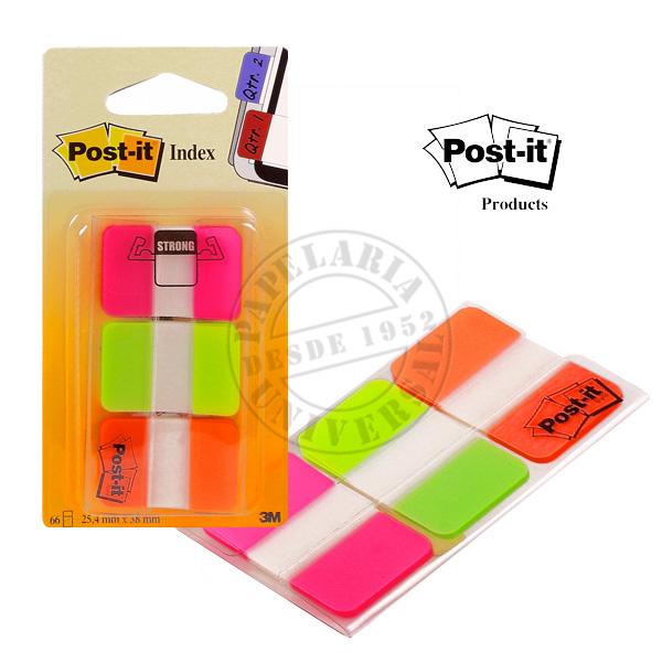 Index 3M Post-it 686-PGO Rígido 25,4x38,0mm (Emb.3x22)