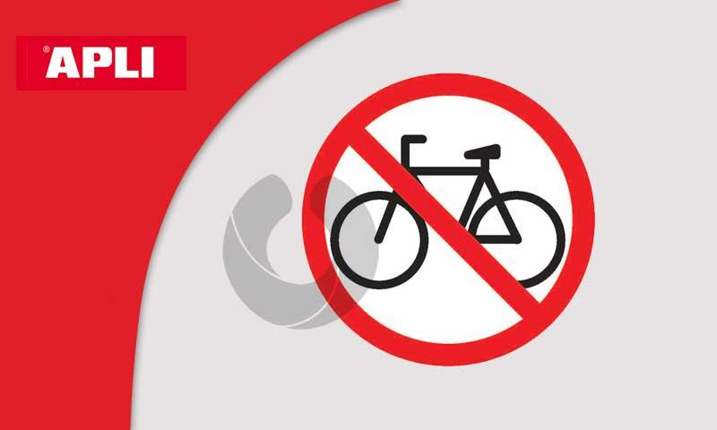 Placa Sinalização Apli 12134 Proibido Bicicletas