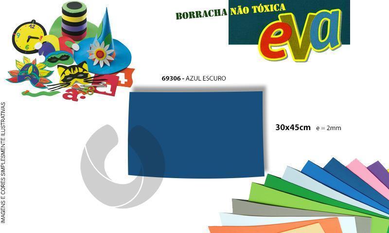 Borracha Eva A3 (30x45cm) 2mm (11) Azul Escuro
