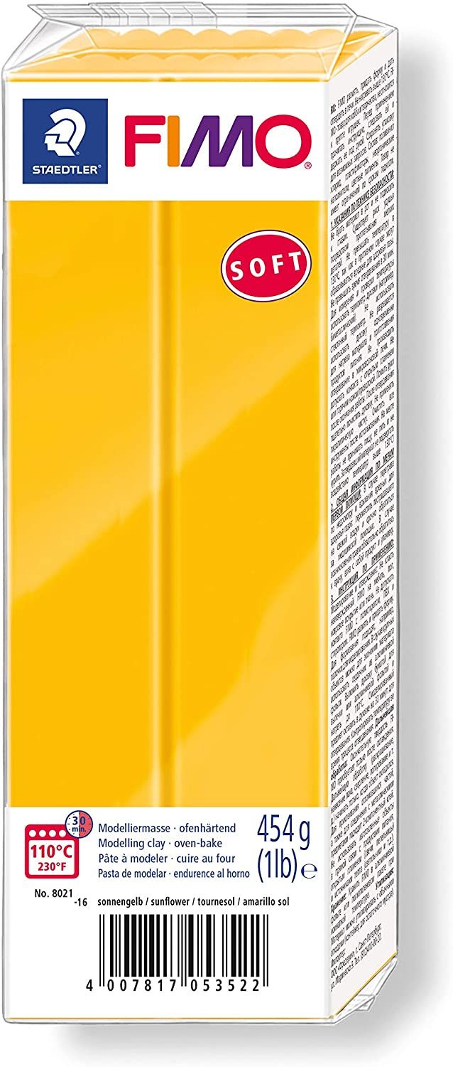 Massa Modelar Fimo SOFT 8021 -16 454g Amarelo Sol