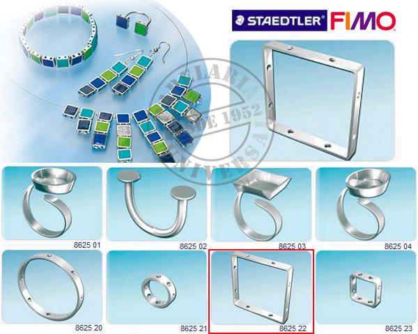 Acessórios Fimo 8625-22  Aros Quadrados 25mm (4 unidades)