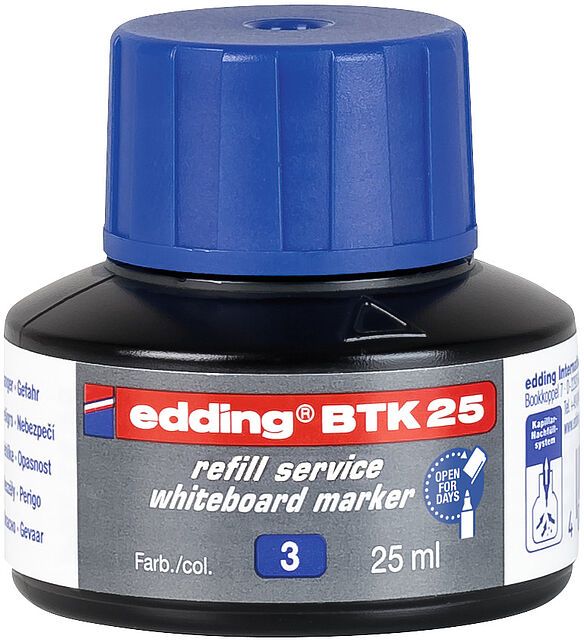 Recarga Marcador Edding BTK-25 (3) 25ml Azul