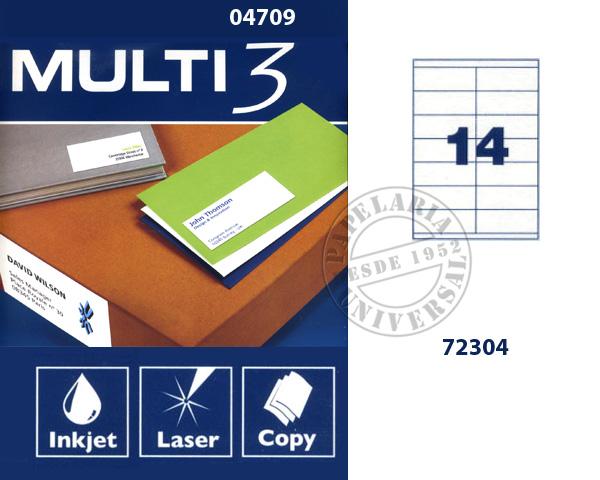Etiqueta Multi-3 A4 100 Folhas 105x 40,0mm 04709 Branco