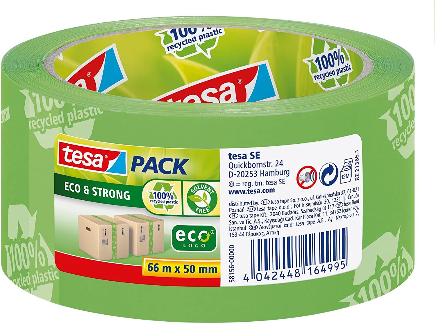 Fita Adesiva Tesa-Pack 58156 Eco & Strong 50mmx66m VERDE