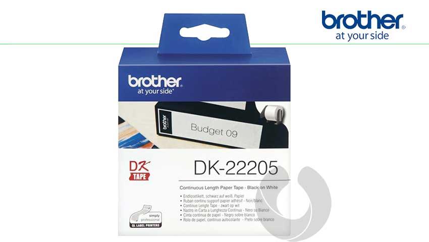 Etiqueta Brother DK-22205 62mm x 30,48m Papel (Contínuo)