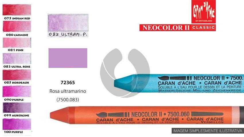 Lápis Cera Caran d Ache Neocolor II 7500.083 Rosa Ultramar