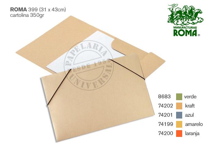 Pasta Elásticos Roma 399-03 Cartolina 350g (31x43cm) Kraft