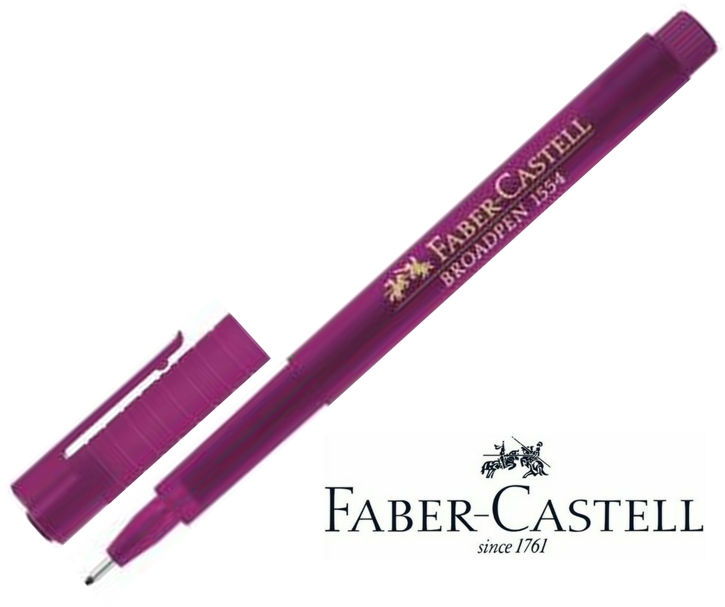 Set 5 Fineliner Faber-Castell Broadpen 0,8 Mm - Colori Pastello (Albicocca, Rosa, Turchese, Azzurro, Grigio) - Scrittura Extra Larga - 4