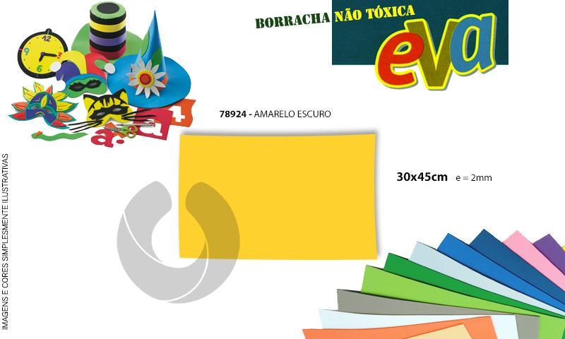 Borracha Eva A3 (30x45cm) 2mm (51) Amarelo Escuro