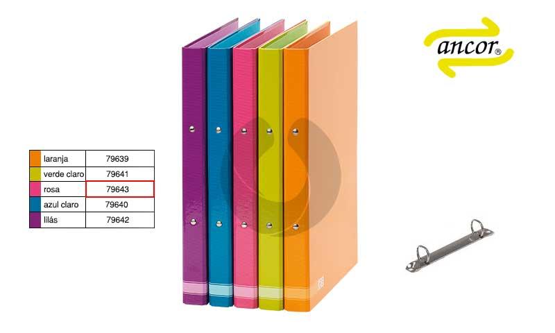 Dossier Ancor A4 CS 25mm (110) 2 Argolas Rosa