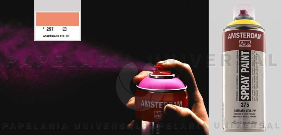 Spray Amsterdam Acrylics 400ml 1716-257-0 Alaranjado Reflex