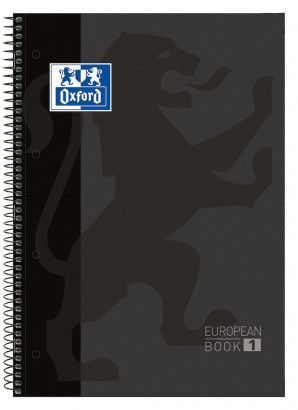 Caderno Espiral A4 Oxford Capa Dura 100430269 80F Quad Preto