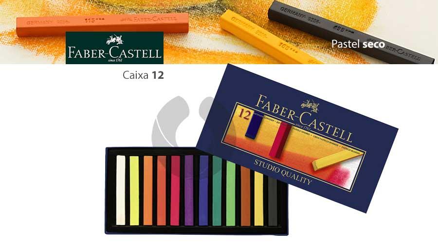 Craies Pastel Tendres Faber-Castell - Boîte De 12 Couleurs Assorties - Qualité Studio