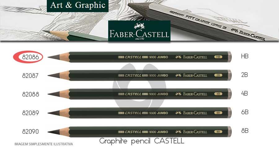 Faber-Castell Matite Grafite Castell 9000 HB – 2 Pezzi In Blister – Vernice Ecologica, Mina Antirrottura – Ideali Per Disegno E Scrittura