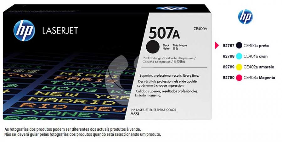 Toner HP CE400a (507a) LaserJet Preto [Ref.: 82787]