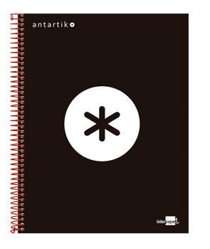 Caderno Espiral Antartik A5 120F Capa Dura Liso 74641 Preto