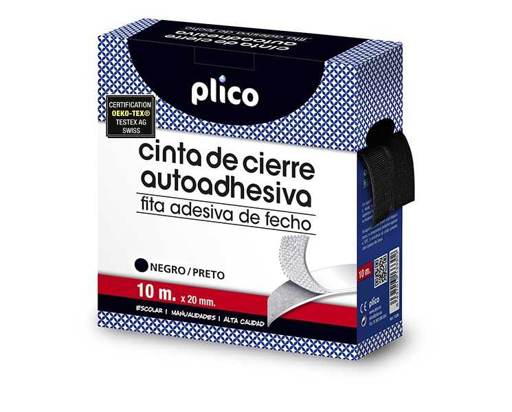 Fita Fixação Plico Velcro 20mmx10m Preto