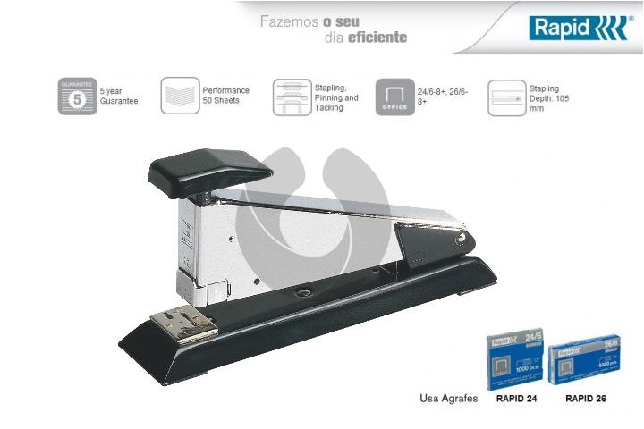 Agrafador Rapid K 2 Classic Preto