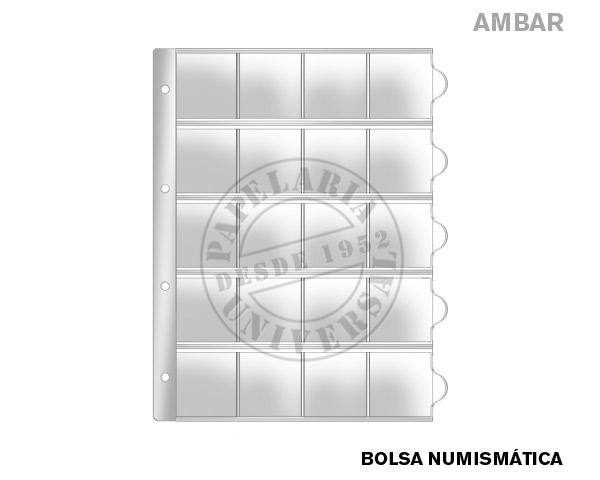 Bolsa Numismática Ambar  73-Z80 20 Divisórias