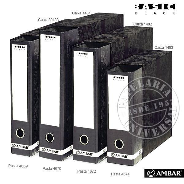 Caixa Arquivo Ambar 10-P-A13 (80mm) Basic Black 4.Fólio
