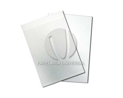 Papel Almaço Branco Pautado 35 Linhas (Caderno 5 Folhas)