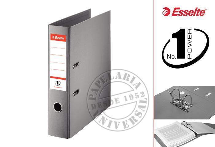 Pasta Arquivo Esselte 811380 PP Din A4 75mm Cinza