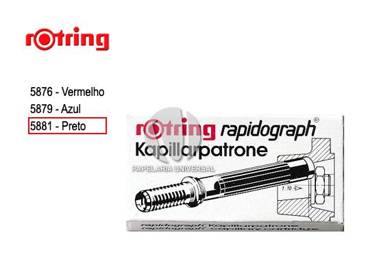Tinta China Rotring S0194640 (590.517) Cx.3 Preto