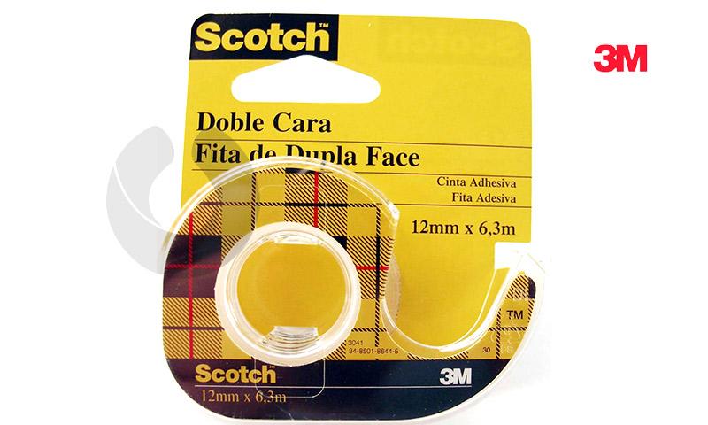 Fita Adesiva 3M Dupla Face 136-D 12mmx6m com Desenrolador